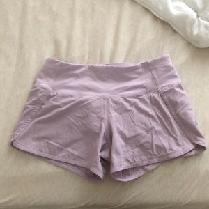 🍋Light purple lululemon speed shorts